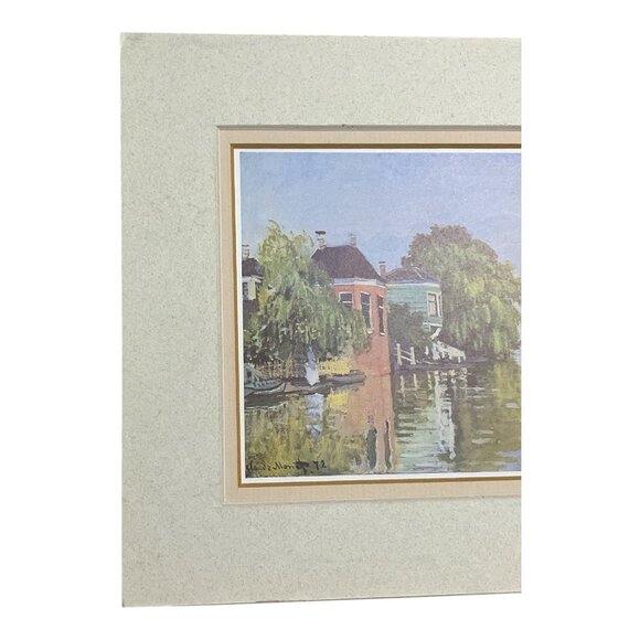Claude Monet “Landscape Near Zaandam” Art Print | 8x10 Matted | 1986 Portal Publ - Picture 3 of 8